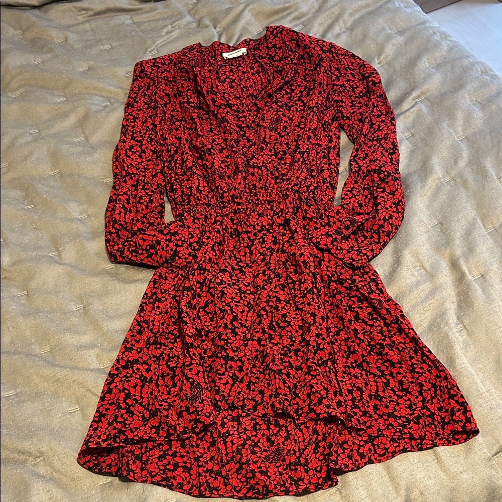 Zadig & Voltaire Red and Black Floral Top